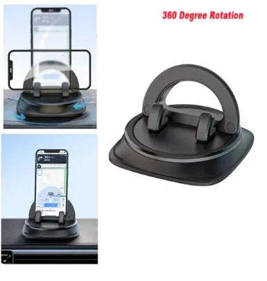 360° Rotatable Silicone Car Dashboard Phone Holder with secure grip and universal compatibility.