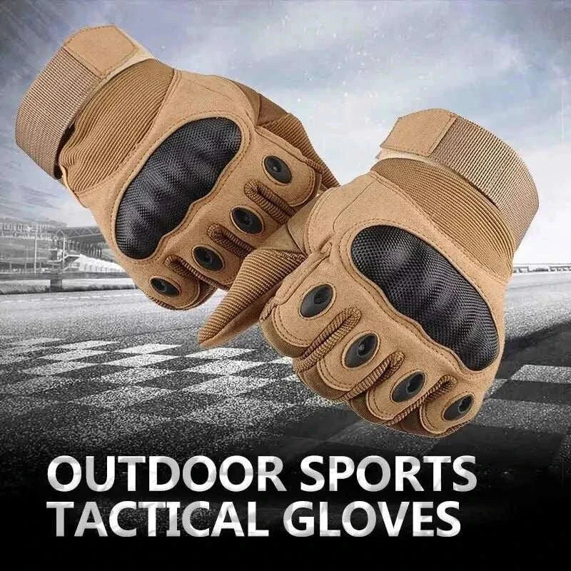 Tactical Carbon Fiber Knuckle Gloves for Riding and Outdoor Work